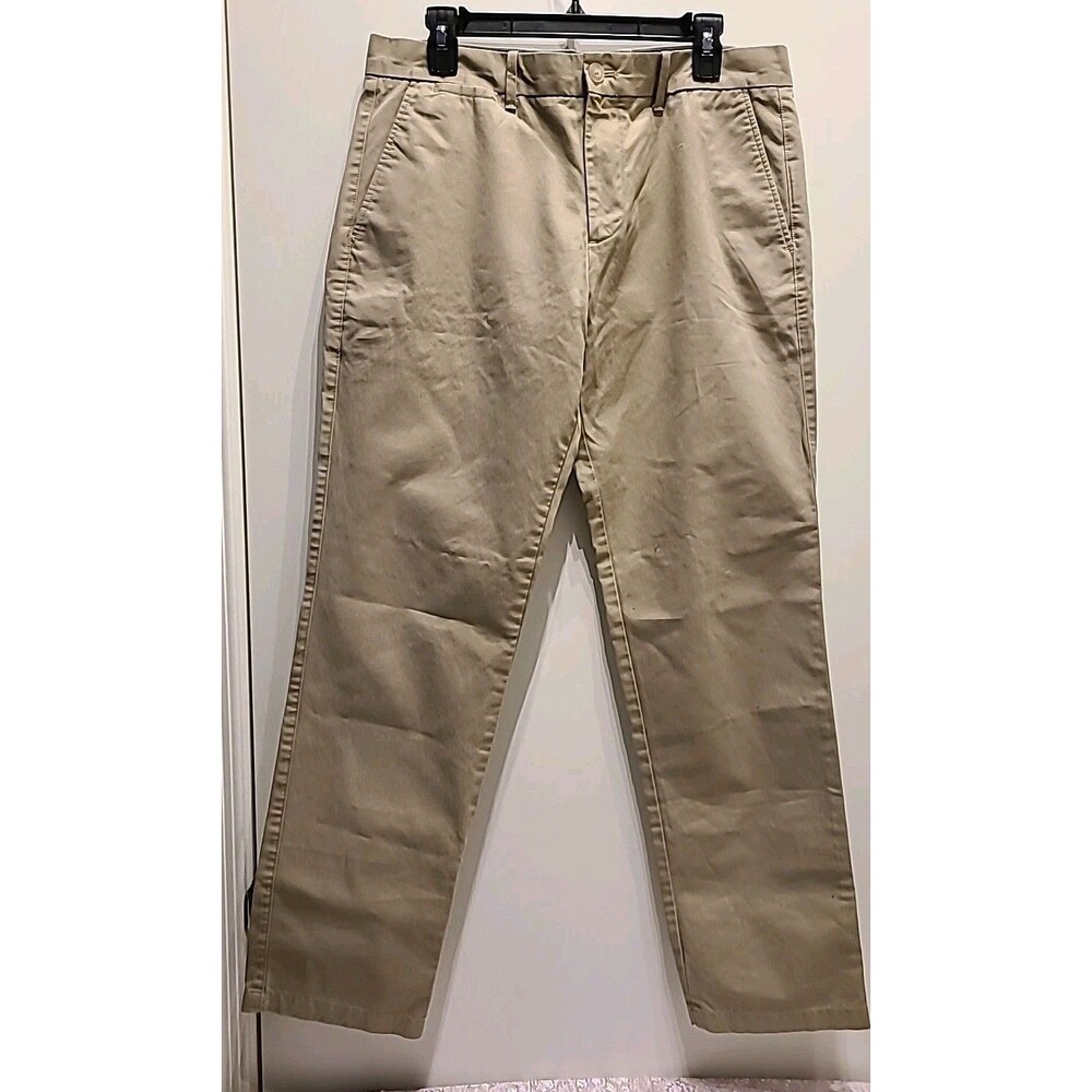 GAP Khakis Tailored Straight Fit Men's Sz 34x34 Actual 34" x 33" Pants Chino